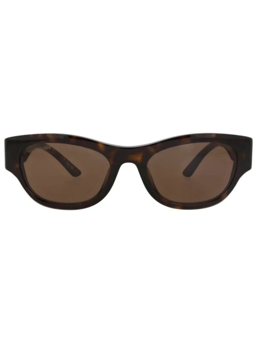 New Balenciaga Women's Sunglasses Square Rectangle Recycled Acetate Frame Havana